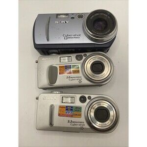 Sony Cyber-shot DSC-P30 P7 P2 CCD Digital Camera Lot 3x AS-IS Parts Repair